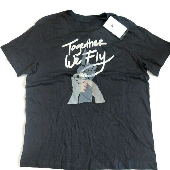 Nike Basketball Short Sleeve Black T Shirt Womens S Together We Fly Loose Fit - Picture 1 of 6